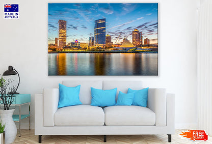 Milwaukee, Wisconsin, USA Downtown City Skyline Photograph Print 100% Australian Made