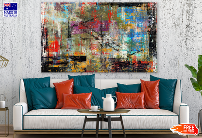 Multicolour Abstract Design Print 100% Australian Made