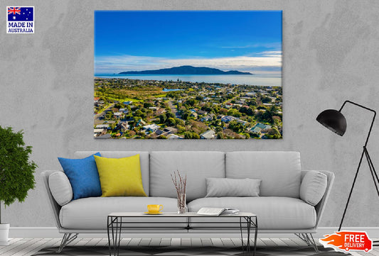 Kapiti Island Waikanae Beach View Photograph Print 100% Australian Made
