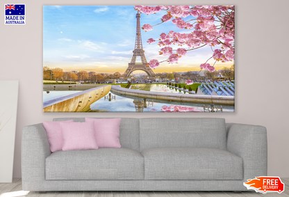 Eiffel Tower & Cherry Blossom Tree Photograph Print 100% Australian Made