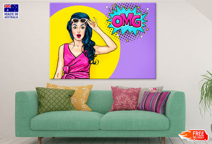 Omg Quote & Fashion Girl Vector Print 100% Australian Made