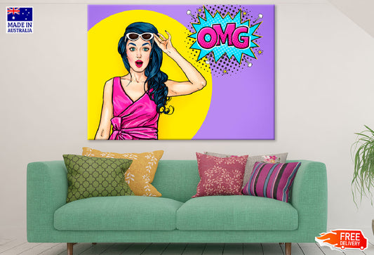 Omg Quote & Fashion Girl Vector Print 100% Australian Made