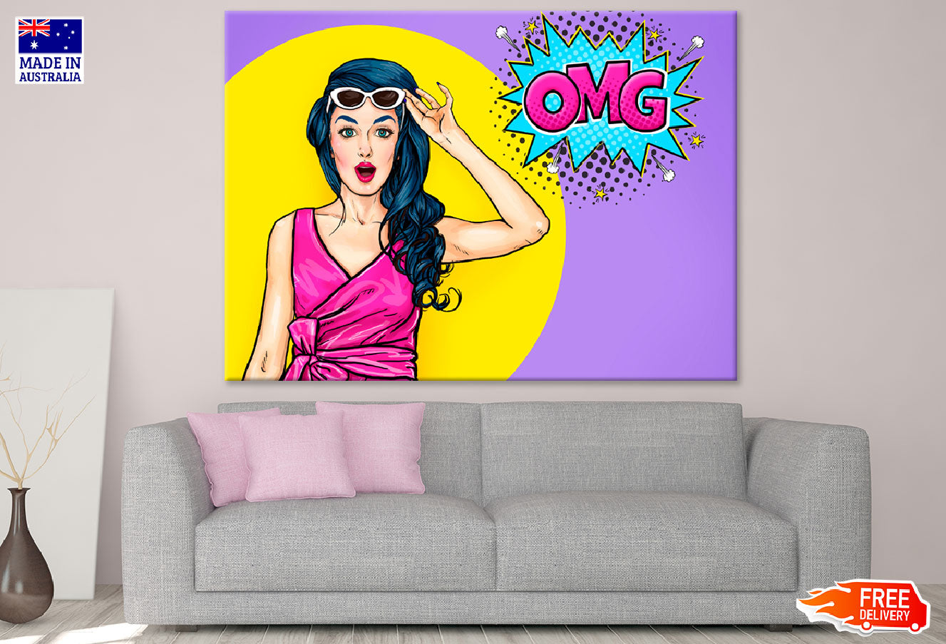 Omg Quote & Fashion Girl Vector Print 100% Australian Made