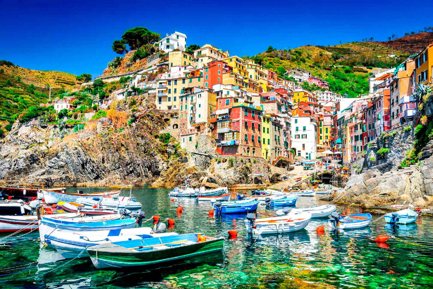 Bella Home Riomaggiore Village in a Small Valley Print Canvas Ready to hang