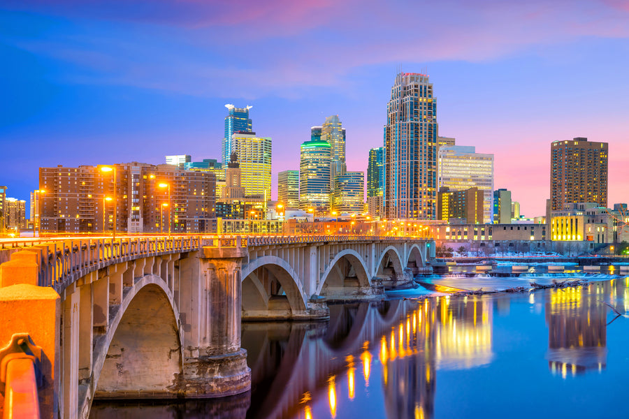 Minneapolis Cityscape in Minnesota, USA Photograph Print 100% Australian Made