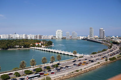 Miami City Ponte Beach USA Skyline Photograph Print 100% Australian Made