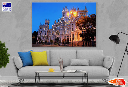 Plaza de Cibeles Madrid Night View Photograph, Spain Print 100% Australian Made