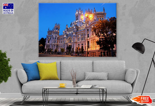 Plaza de Cibeles Madrid Night View Photograph, Spain Print 100% Australian Made