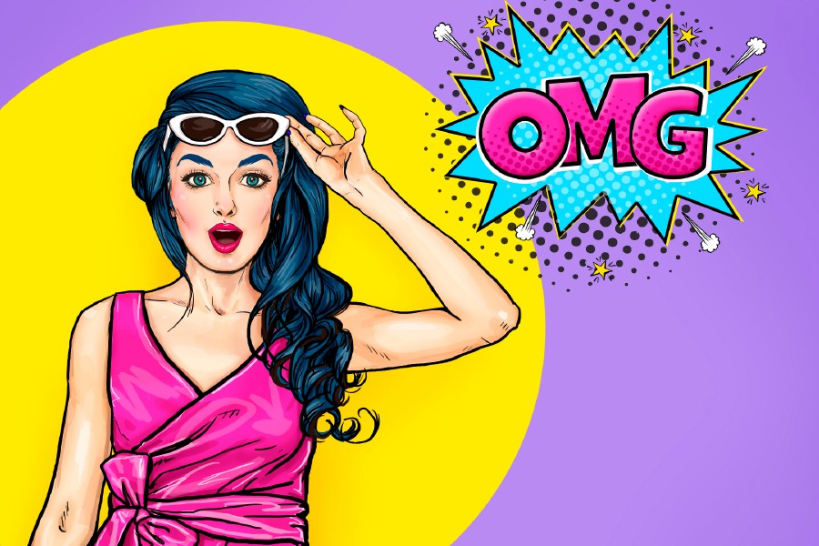 Omg Quote & Fashion Girl Vector Print 100% Australian Made