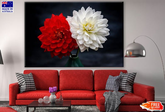 Red & White Flowers Photograph Print 100% Australian Made