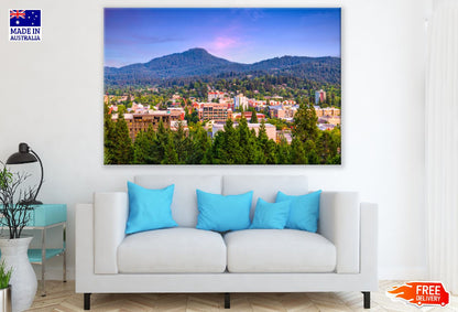 Eugene Cityscape Sunset Photograph Oregon, USA Print 100% Australian Made