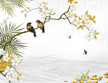 Birds on Tree 3D Design Home Decor Premium Quality Poster Print Choose Your Sizes
