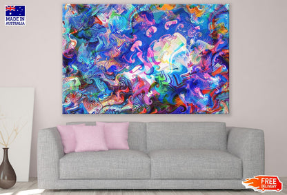 Colorful Digital Art Abstract Design Print 100% Australian Made