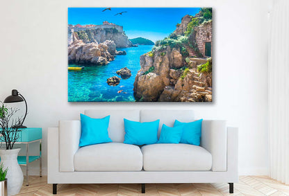 Bella Home Marble Hidden Bay in Old City Center Print Canvas Ready to hang