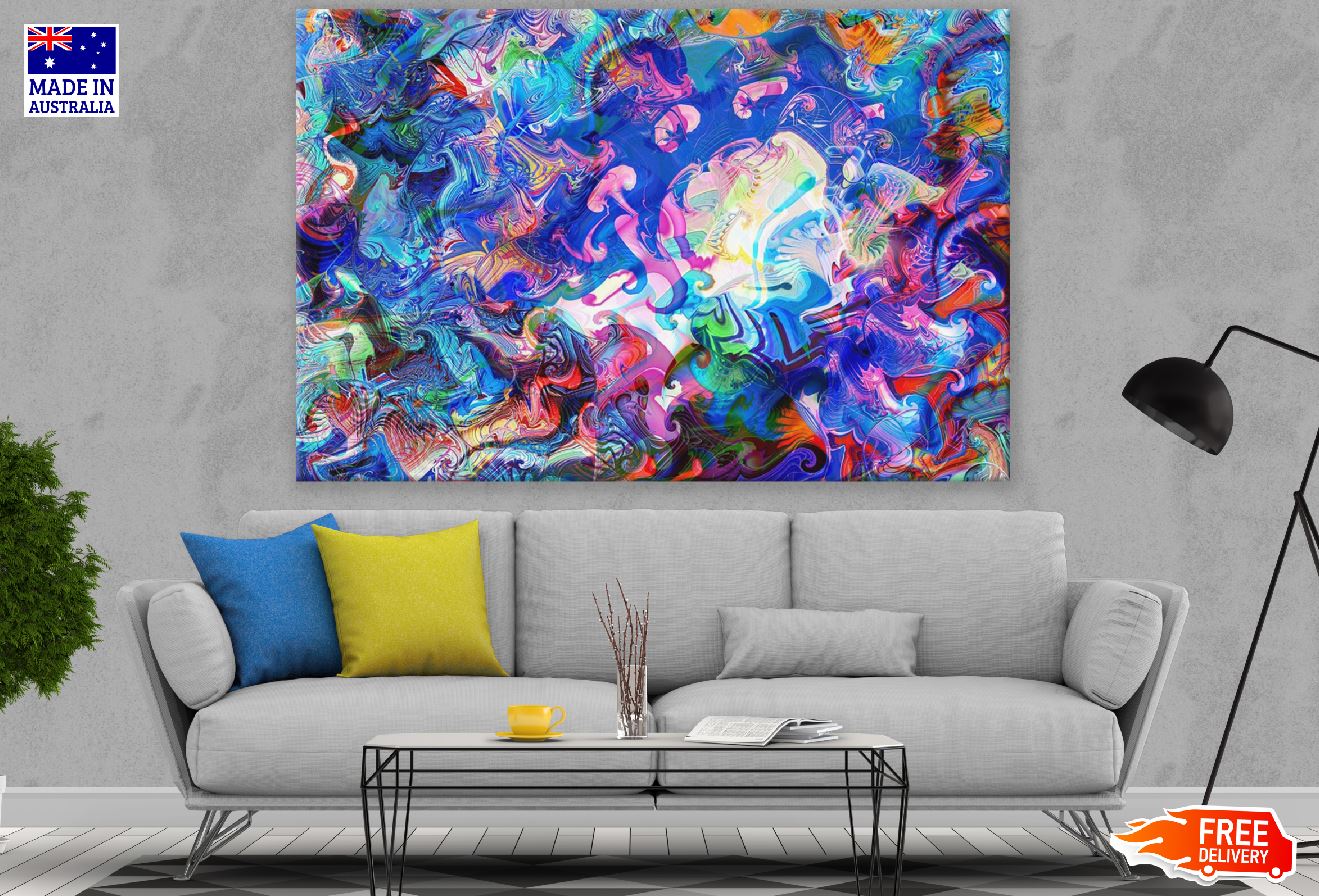 Colorful Digital Art Abstract Design Print 100% Australian Made