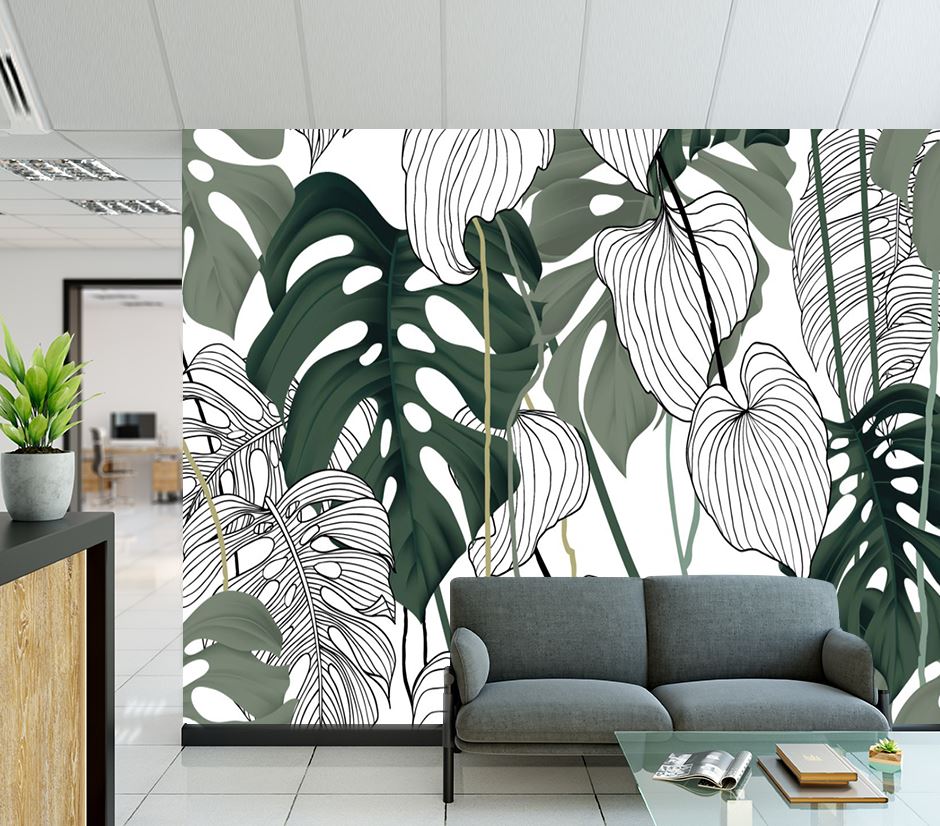 Wallpaper Murals Peel and Stick Removable Photograph Stunning Leaf Design High Quality