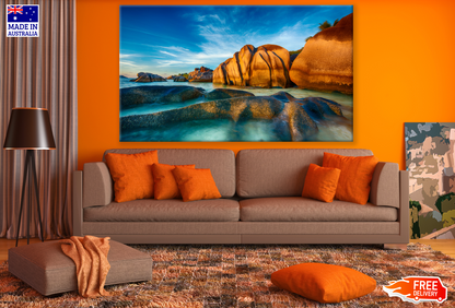 Stunning Rocks in Shore Beach Photograph Print 100% Australian Made