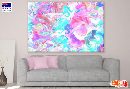 Pink & Blue Digital Art Abstract Design Print 100% Australian Made