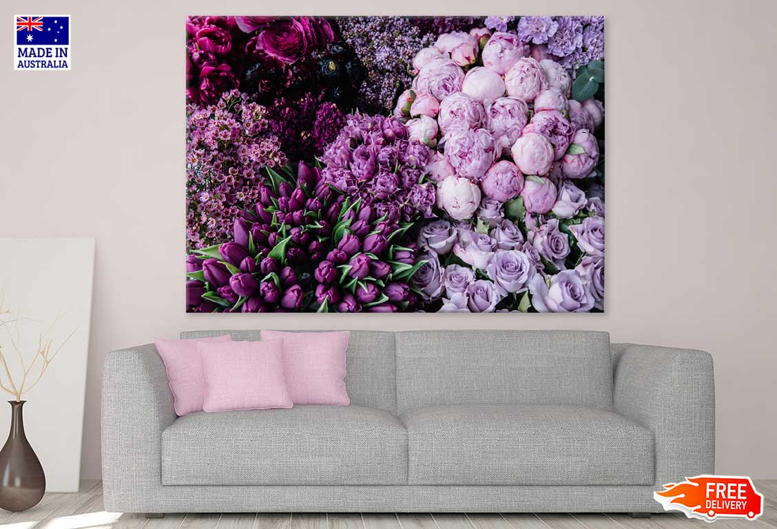 Purple Flowers View Photograph Print 100% Australian Made