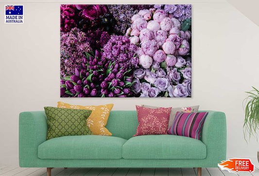 Purple Flowers View Photograph Print 100% Australian Made