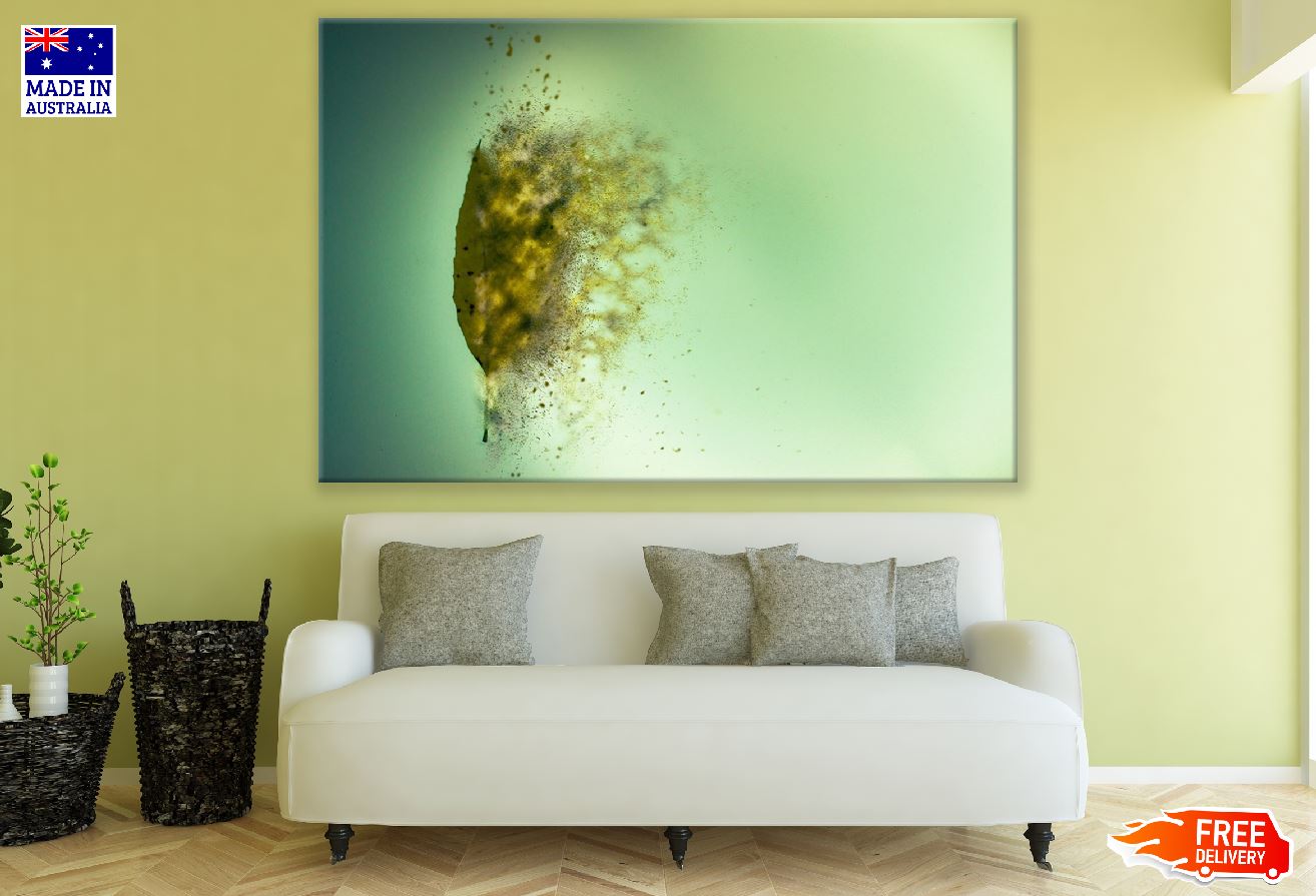 Gold Color Splash Abstract Design Print 100% Australian Made