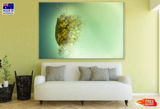 Gold Color Splash Abstract Design Print 100% Australian Made