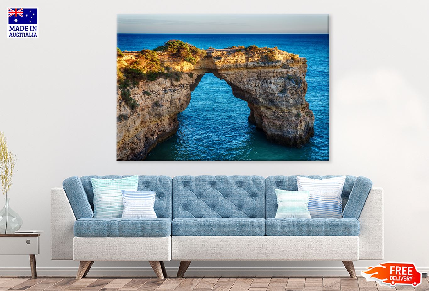 Rocky Coast Beach View Photograph Portugal Print 100% Australian Made