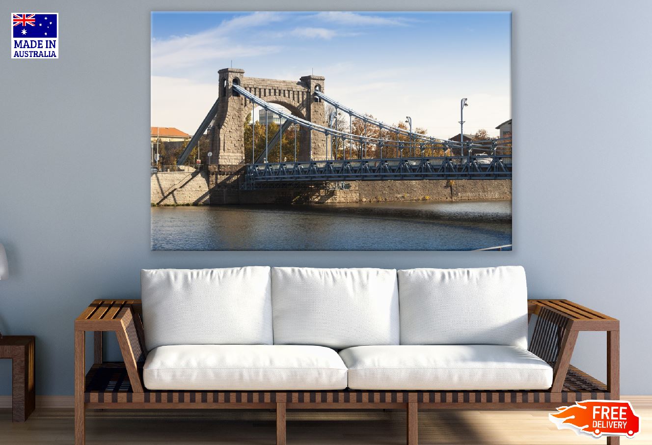 Wroclaw Bridge Photograph, Old Town in Poland Print 100% Australian Made