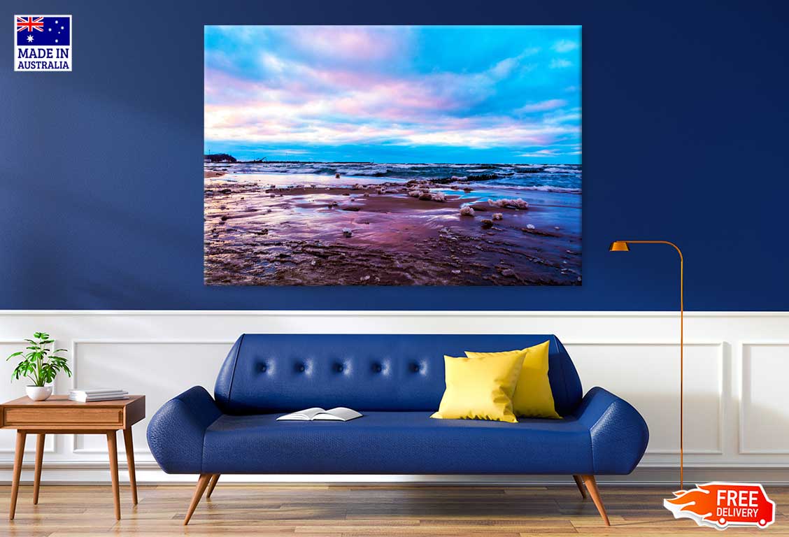 Exposure of Sunset Over The Sea Photograph Print 100% Australian Made