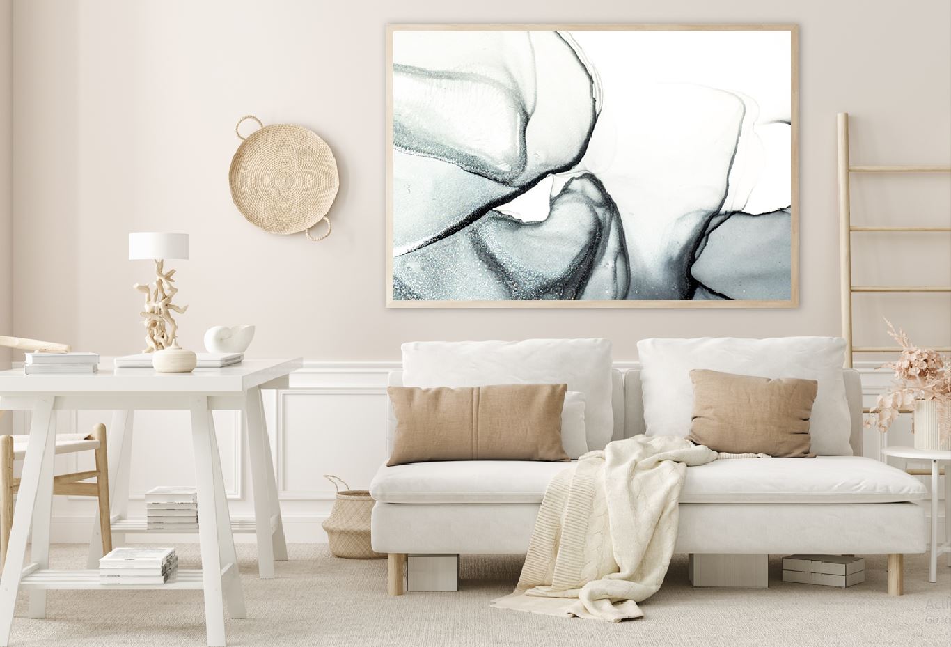 Black Grey Liquid Abstract Design Home Decor Premium Quality Poster Print Choose Your Sizes
