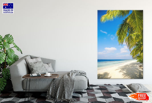 Maldives Sandy Beach View Photograph Print 100% Australian Made
