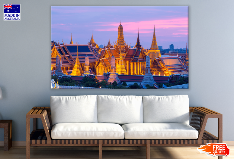 Bangkok Temple & Skyline View Print 100% Australian Made