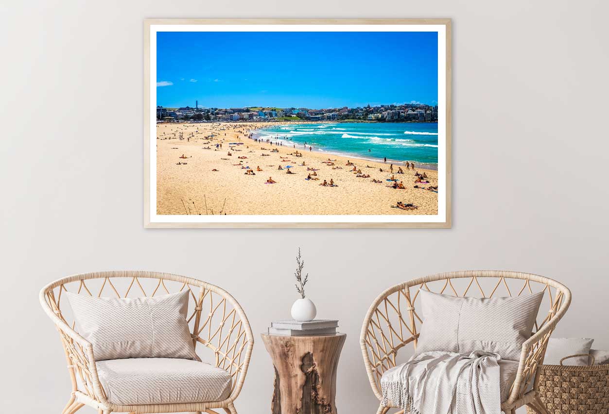 Bondi Beach View Photograph in Sydney Australia Home Decor Premium Quality Poster Print Choose Your Sizes