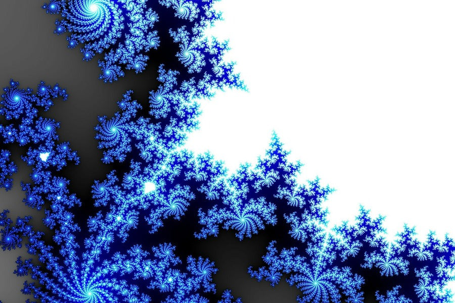 Blue Shapes Abstract Design Print 100% Australian Made