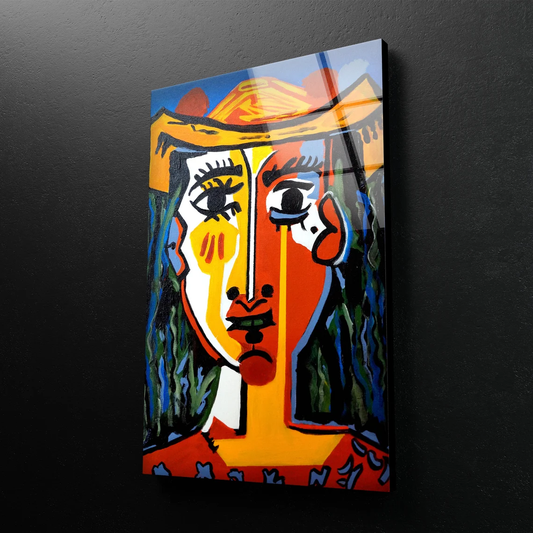 Colorful Face Abstract Shapes Design Acrylic Glass Print Tempered Glass Wall Art 100% Made in Australia Ready to Hang