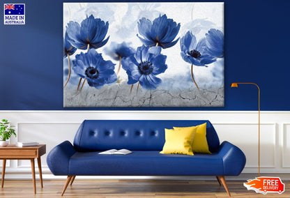 Blue Floral Watercolor Painting Print 100% Australian Made