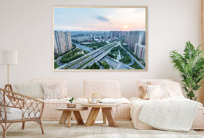 Dusk Road Sunset View Xi'an China Home Decor Premium Quality Poster Print Choose Your Sizes