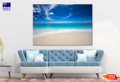 Sandy Beach & Blue Summer Sky View Photograph Print 100% Australian Made