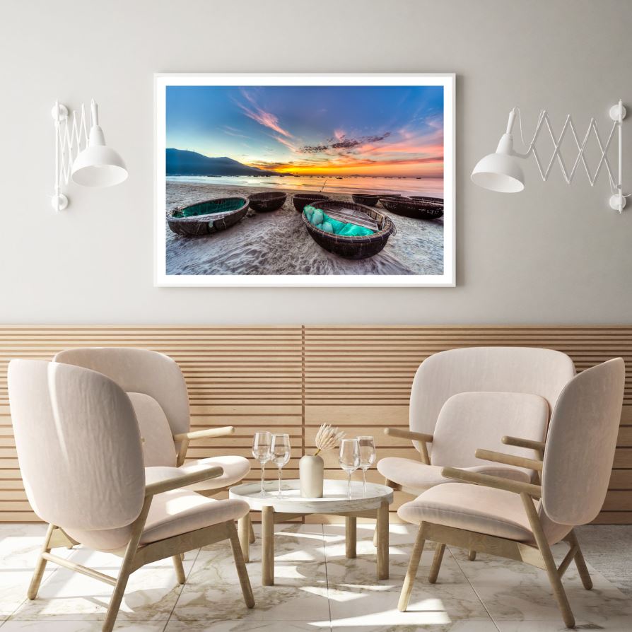 Fishing Nets & Boats Sea View Home Decor Premium Quality Poster Print Choose Your Sizes