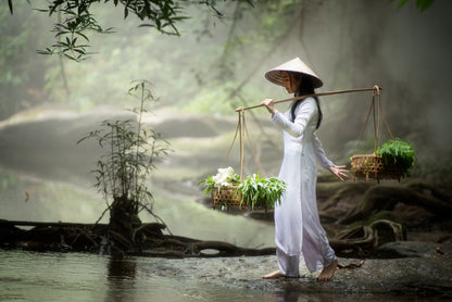 Beautiful Women with Traditional Vietnamese Culture Photograph Print 100% Australian Made