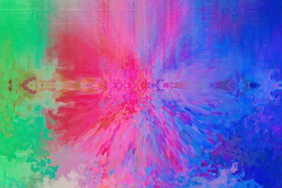 Green Pink & Blue Abstract Design Print 100% Australian Made