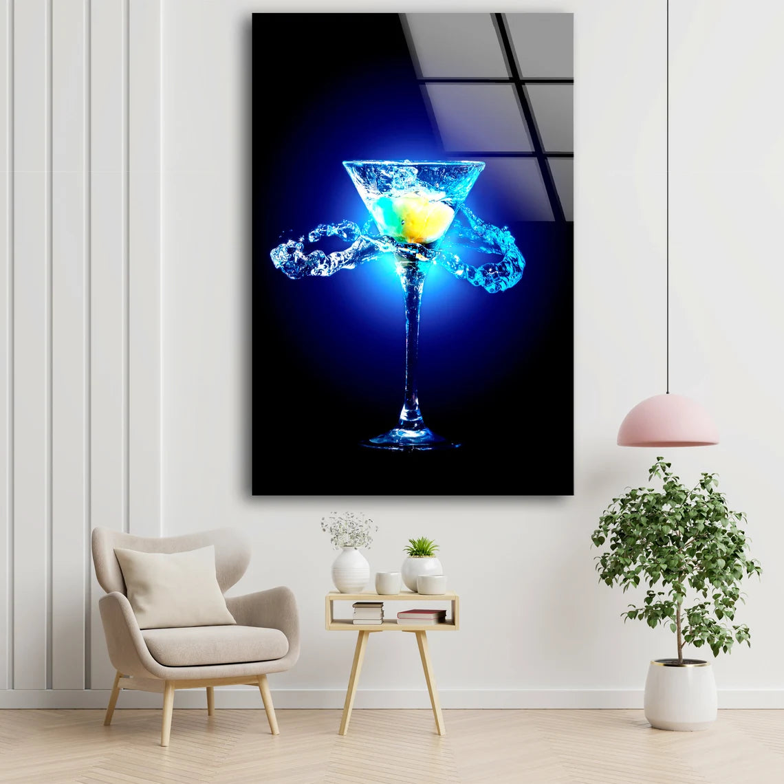 Cocktail Glass Acrylic Glass Print Tempered Glass Wall Art 100% Made in Australia Ready to Hang