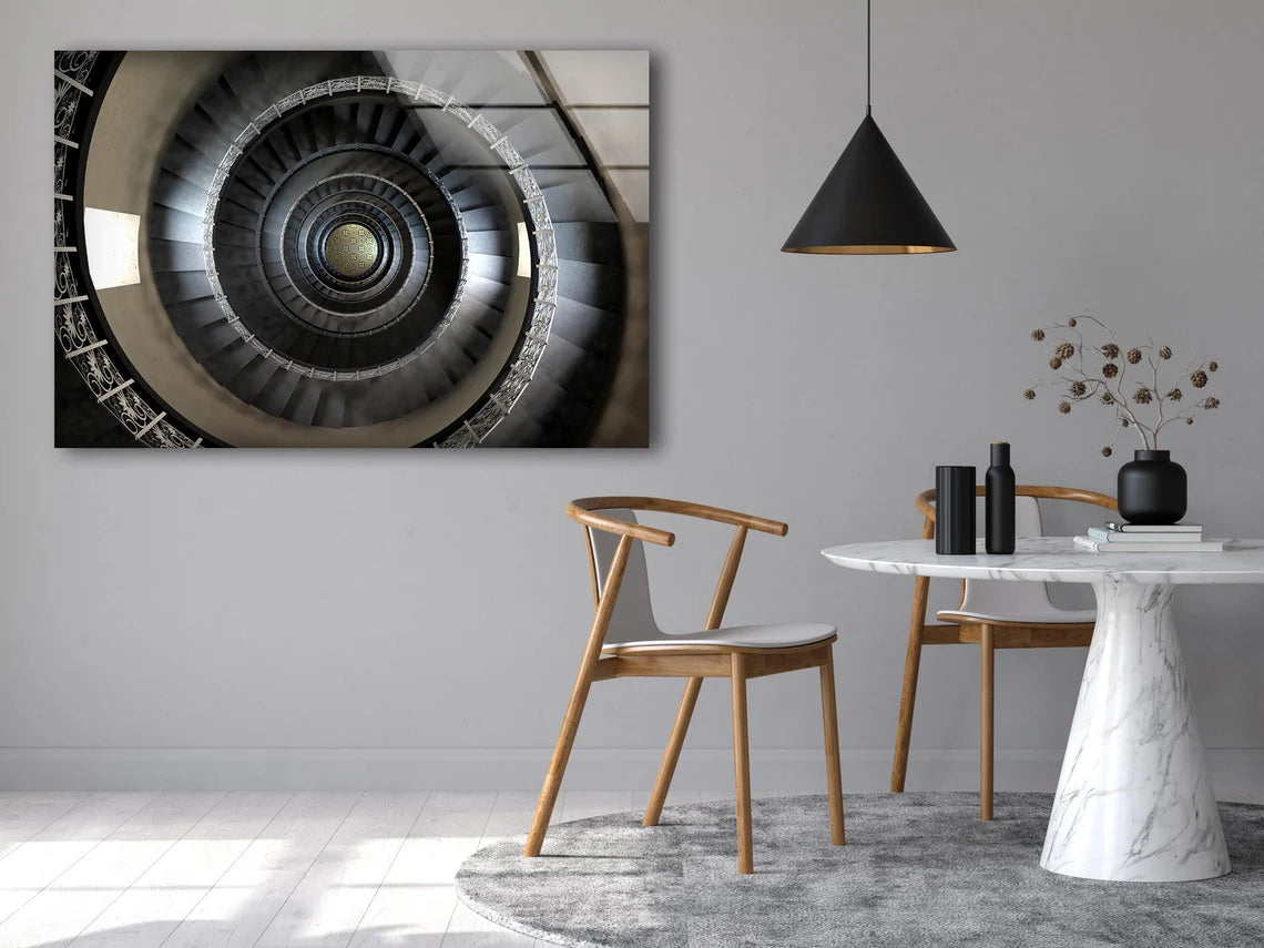 Spiral Stairs Photograph Acrylic Glass Print Tempered Glass Wall Art 100% Made in Australia Ready to Hang