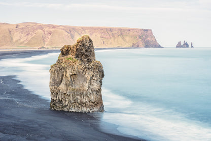 Rock on Reynisfjara Beach Photograph Iceland Home Decor Premium Quality Poster Print Choose Your Sizes