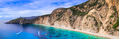 Panoramic Canvas Greece Ionian Island View Photograph High Quality 100% Australian Made Wall Canvas Print Ready to Hang