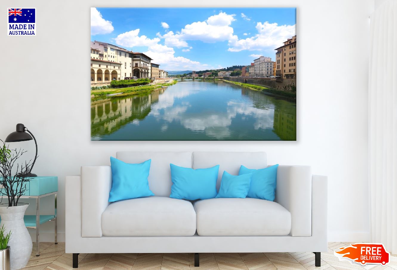 Palazzo Vecchio Town View Photograph Florence, Italy Print 100% Australian Made