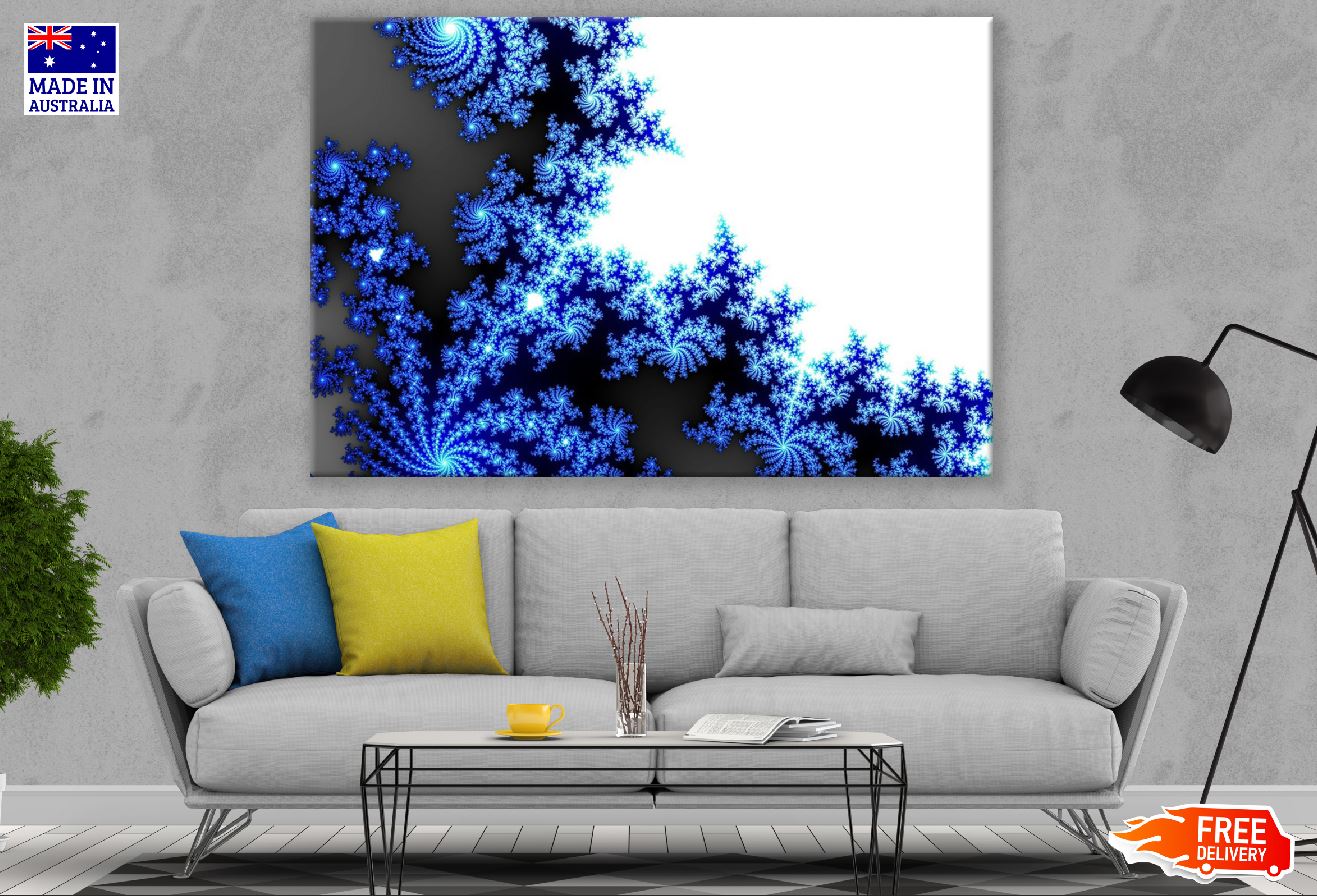 Blue Shapes Abstract Design Print 100% Australian Made