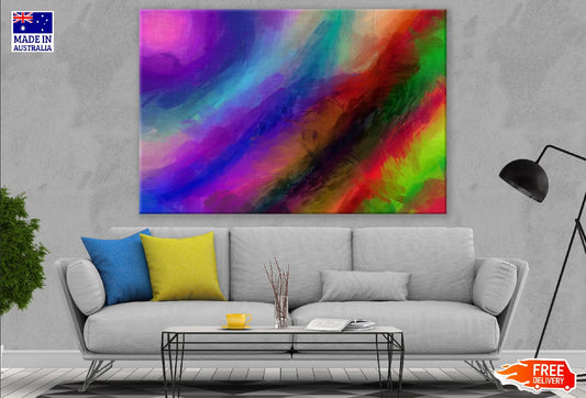 Colorful Lines Abstract Design Print 100% Australian Made