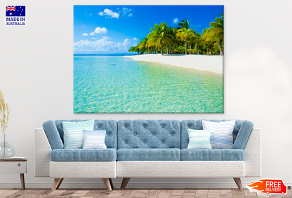 Palm Trees & Sea Aerial View Photograph Print 100% Australian Made