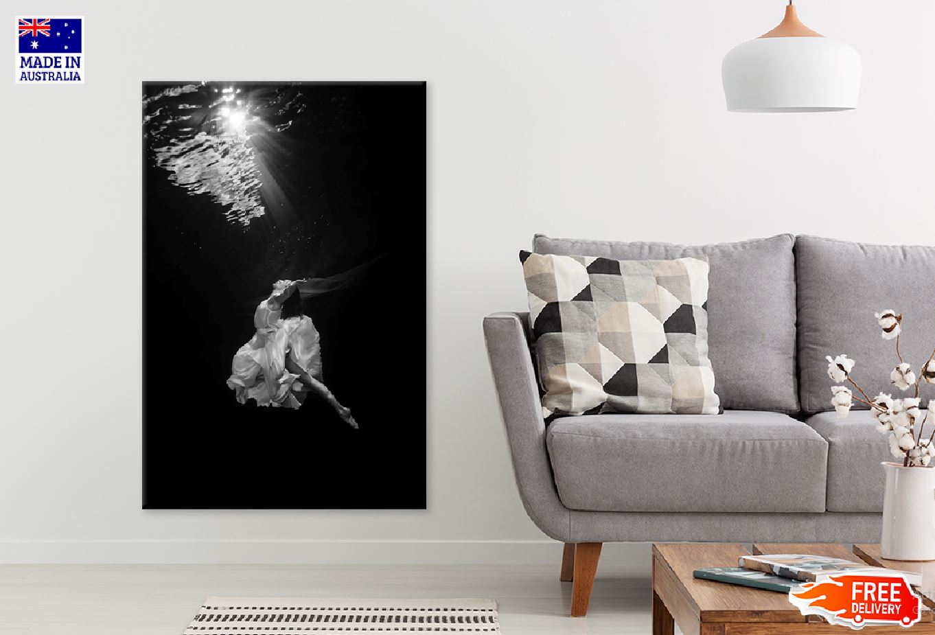 Ballet Dancer Girl in Underwater Photograph Print 100% Australian Made